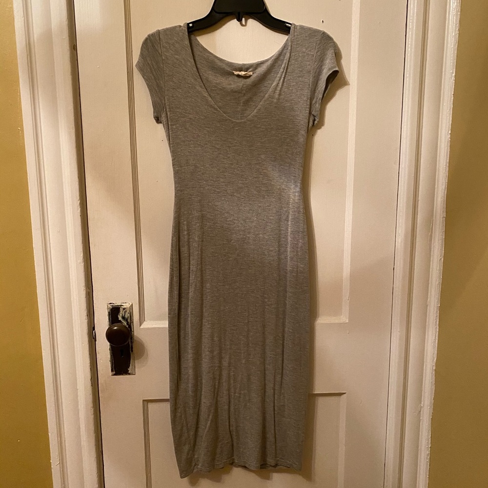 See You Monday Gray Maxi Dress